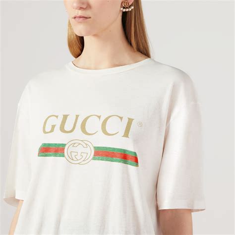 gucci plain white t shirt|gucci t shirt white logo.